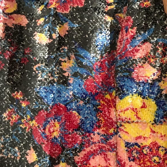 DVF Sequin Floral Mini Dress - Picture 6 of 7